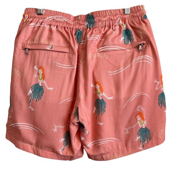 🔥 NWT Lifted Anchors “Dancing in the Dark” Skeleton Hula Shorts‎ |Size S Men's - Picture 2 of 4